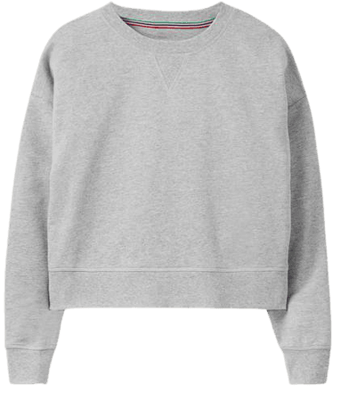 Cropped Sweatshirt - Grey Marl | Boden US