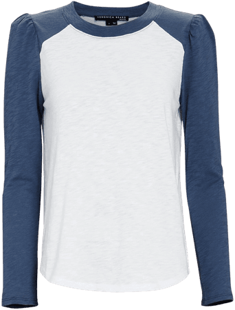 Veronica Beard Mason Baseball Cotton T-Shirt | INTERMIX®