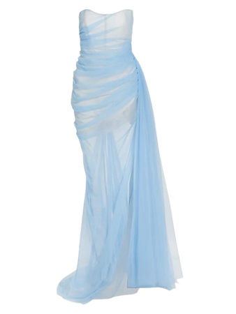 powder blue gown