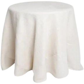 table skirt white round linen - Google Search