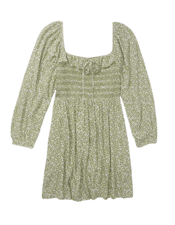 AE Floral Long-Sleeve Mini Dress
