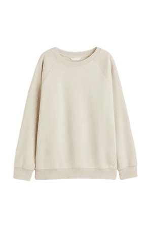 Sweatshirt - Light beige - Ladies | H&M US