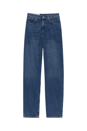 Baggy High Jeans - Dark denim blue - Ladies | H&M US