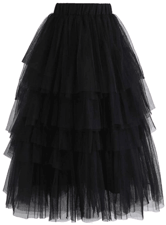 black tulle skirt