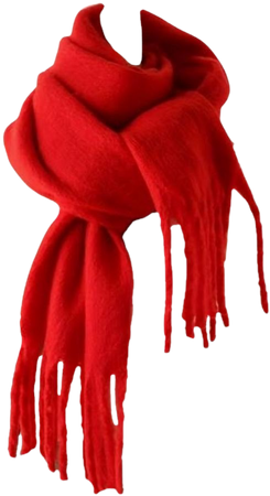 Big red scarf