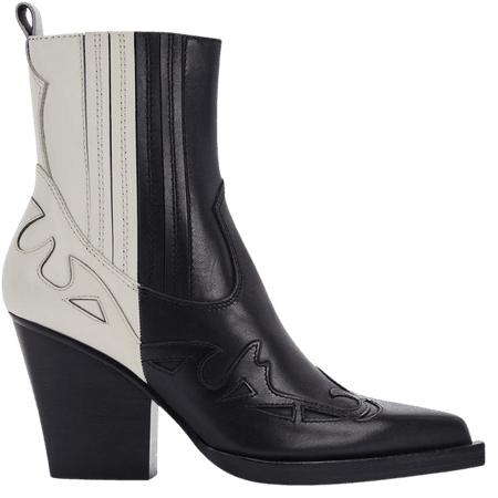 BEAUX BOOTS BLACK WHITE LEATHER – Dolce Vita