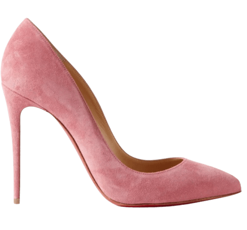 pink velvet high heel