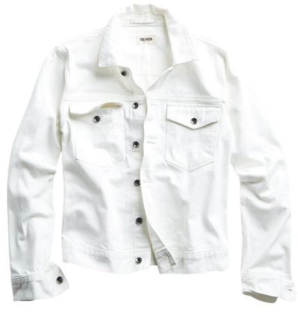 Japanese Stretch Selvedge Denim Jacket in White