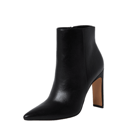 Black ankle skinny heel boots | River Island