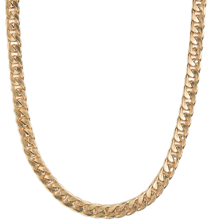 Curb chain gold necklace