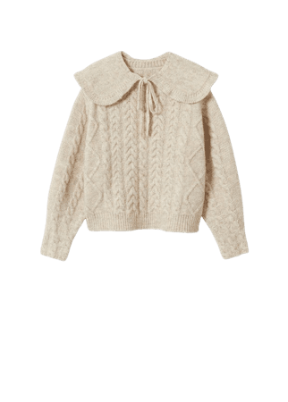 Removable babydoll collar sweater - Women | Mango USA