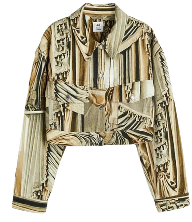 Printed Twill Jacket - Beige/patterned - Ladies | H&M US