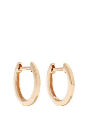 Rose gold Huggies 18-karat rose gold hoop earrings | Anita Ko | NET-A-PORTER