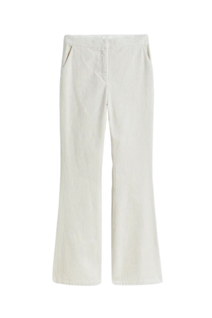 Flared Corduroy Pants - Cream - Ladies | H&M US