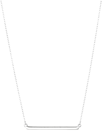 Amazon.com: Amazon Collection Sterling Silver Horizontal Bar Necklace, 18" : Clothing, Shoes & Jewelry