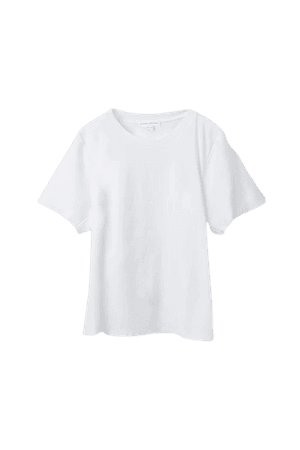 DRAPED ORGANIC-COTTON T-SHIRT - white - T-shirts - COS WW