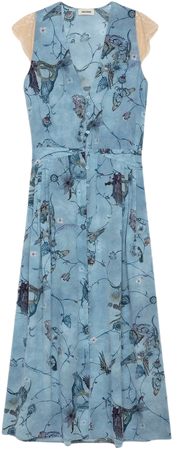 Rolanys Silk Dress dress blue women | Zadig&Voltaire