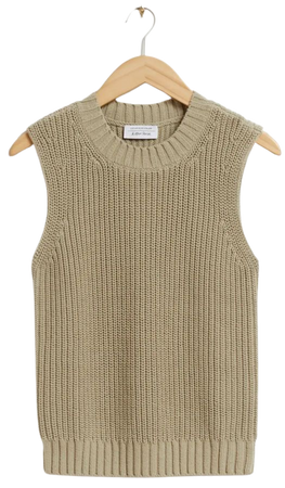 & Other Stories Sleeveless Cotton Sweater | Nordstrom