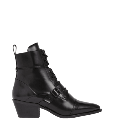 ALLSAINTS US: Womens Katy Poli Leather Boots (black)