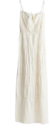 Ruffle-trimmed Bodycon Dress - Cream - Ladies | H&M US