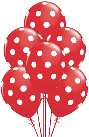 Amazon.com: Qualatex Big Polka Dots White/Red Biodegradable Latex Balloons, 11-Inch (12-Units) : Home & Kitchen