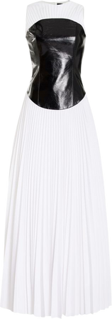 Exclusive The Florena Pleated Cotton Maxi Dress By Brandon Maxwell | Moda Operandi