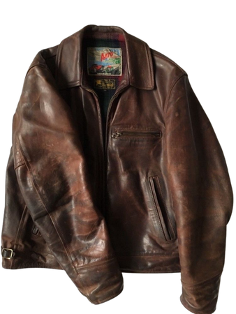 oversized leather jacket