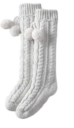 Women's Chenille Cable Knit House Slipper Socks | Lands' End