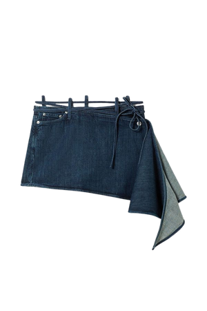 Short Denim Wrap Skirt - Sapphire Blue - Weekday WW