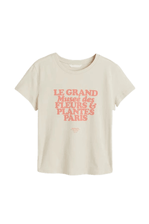 Graphic-detail T-shirt - Cream - Ladies | H&M US