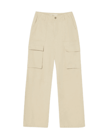 Straight fit cargo pants - Pants - Woman | Bershka