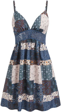 Paisley Hollow Out Midi Dress - Cider