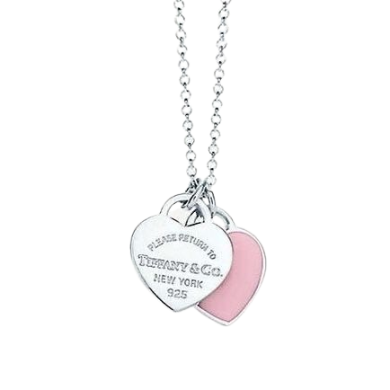 tiffany pink heart necklace