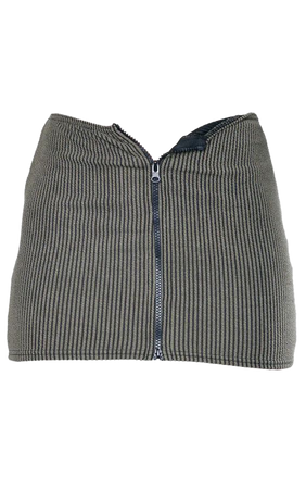 Moss Khaki Two Tone Crinkle Rib Mini Skirt | PrettyLittleThing CA