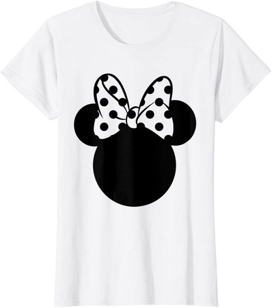Amazon.com: Disney Minnie Mouse Polka Dot Bow T-Shirt : Clothing, Shoes & Jewelry