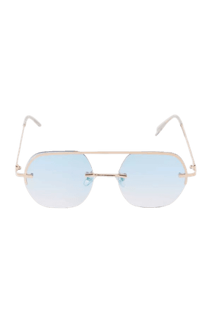 Lovely Day Rimless Aviator Sunglasses | Urban Outfitters