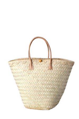 Boho Basket Bag - Natural Woven Basket Bag - Woven Tote