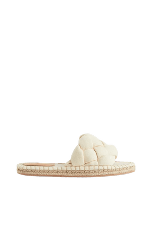 Braided Espadrille Slides - Cream - Ladies | H&M US