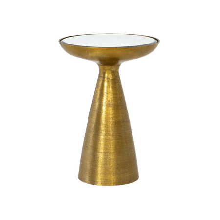 Marlow Mod Pedestal Table-Brushed Brass — France & Son