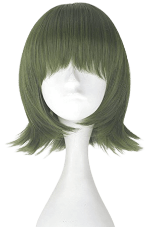 Miss U Hair Adult Unisex Synthetic Short Straight Hair Multi-color Cosplay Costume Wig (Green)