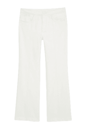 White low waist flared trousers - White - Monki WW