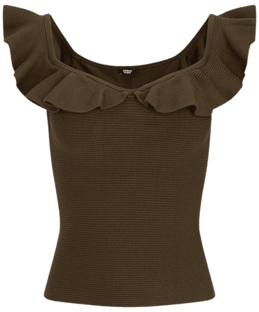 Body Contour Off The Shoulder Ruffle Sweater | Express