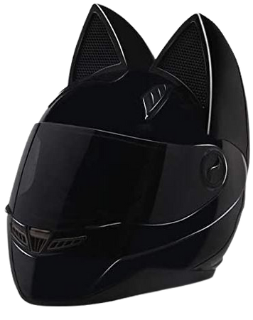 black cat ear helmet