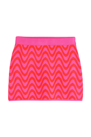 Knit Skirt - Pink/patterned - Ladies | H&M US