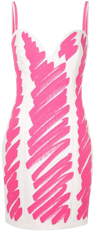 Moschino Paint Swipe Mini Dress Ss19 | Farfetch.Com