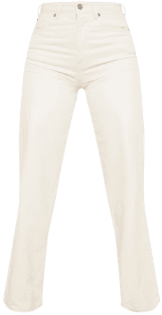 Ecru Baggy Wide Leg Jeans | PrettyLittleThing USA
