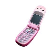 pink flip phone. cellphone y2k