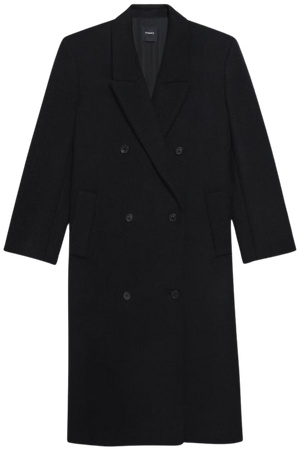 Recycled Wool-Blend Melton Double-Breasted Coat | Theory