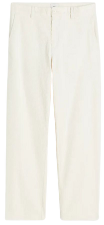 Relaxed Fit Corduroy trousers - Cream - Men |