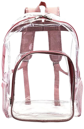 Amazon.com: Heavy Duty Clear Backpack Plastic Cute Rose Gold Clear BookBag See Through Backpacks : Clothing, Shoes & Jewelry